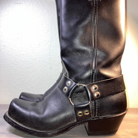 Double-H Women's Black Harness Motorcycle Boots - Picture 2 of 6